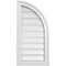Ekena Millwork Quarter Round Top Right Surface Mount PVC Gable Vent w/ 2"W x 1-1/2"P Brickmould Frame, 14"W x 28"H GVPQR14X2802SF - alternate 1